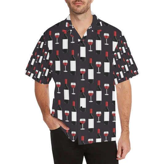 Wine Print Design LKS309 Men's Hawaiian Shirt