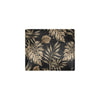 Brown Tropical Palm Leaves Men's ID Card Wallet