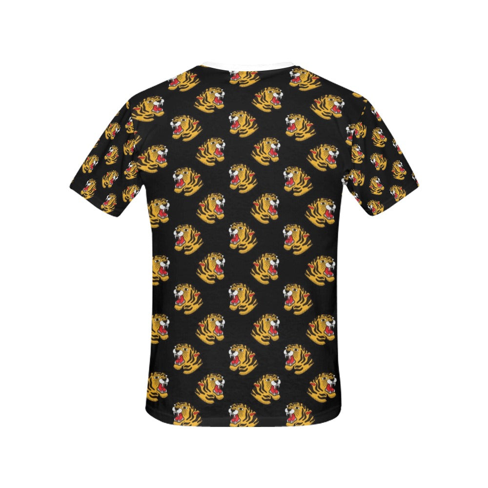 Tiger Head Print Design LKS306 Women's  T-shirt