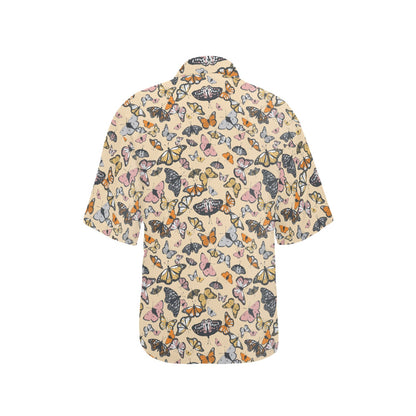Butterfly Pattern Print Design 04 Women's Hawaiian Shirt