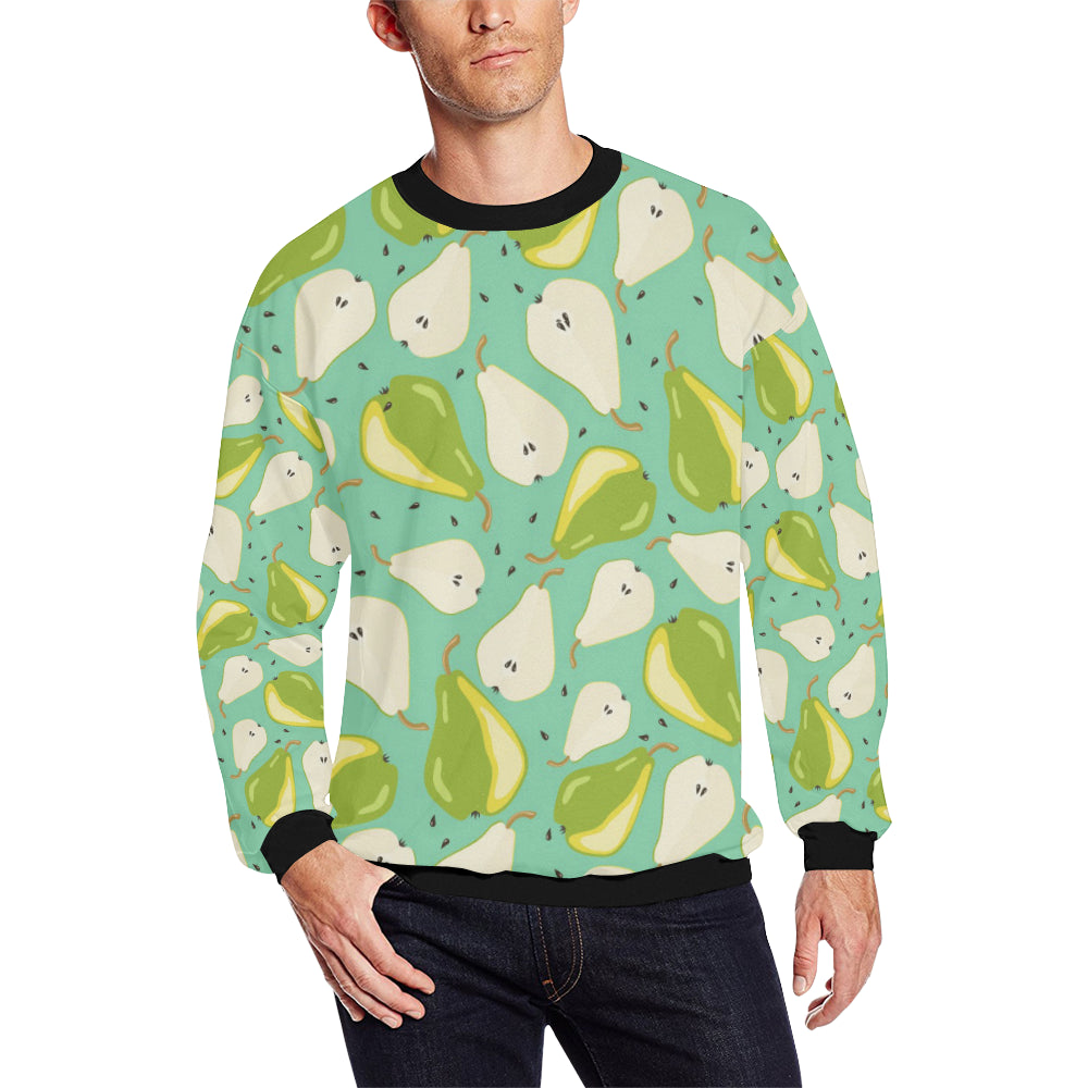 Pear Pattern Print Design PE04 Men Long Sleeve Sweatshirt