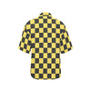 Checkered Yellow Pattern Print Design 03 Women's Hawaiian Shirt