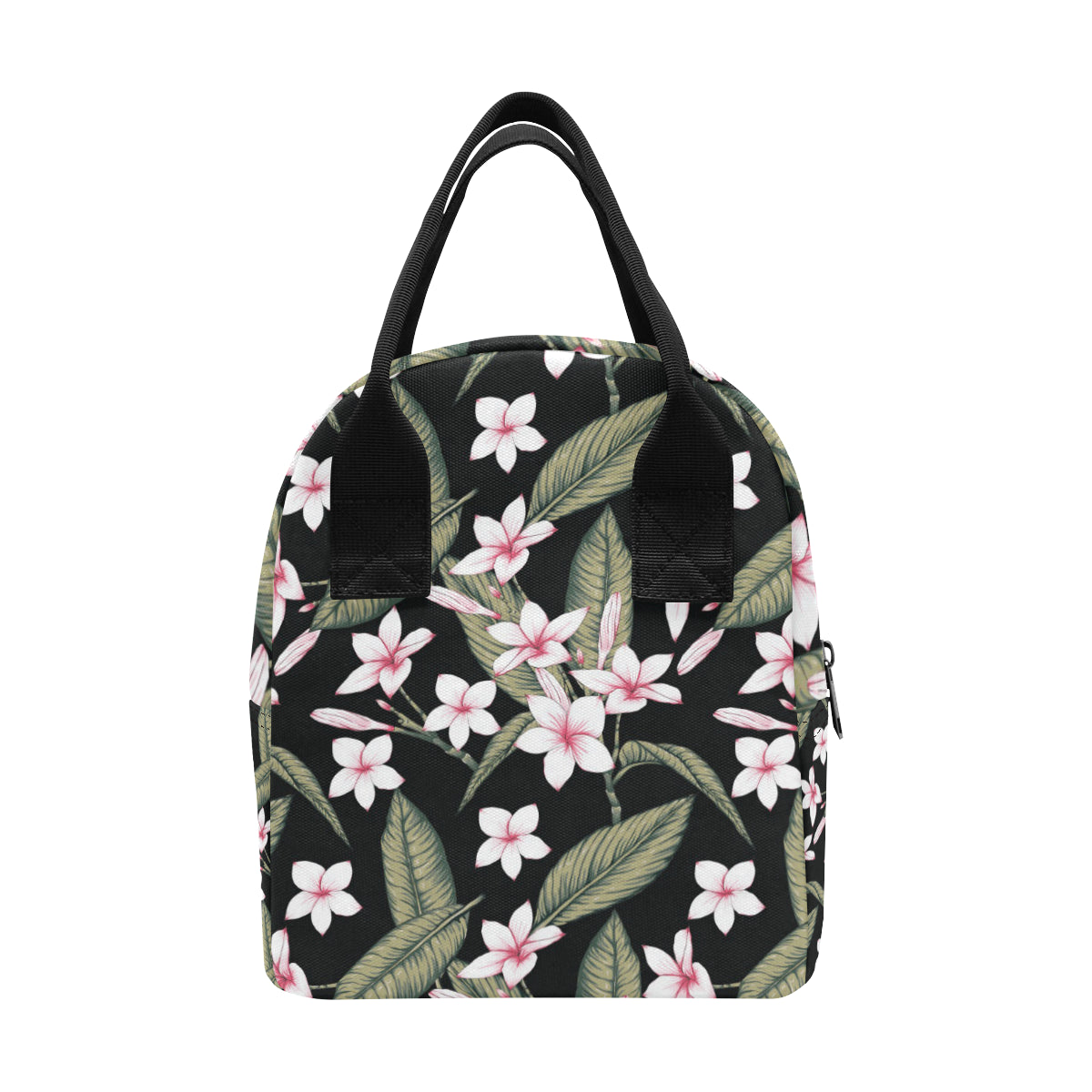 Plumeria Pattern Print Design PM021 Insulated Lunch Bag