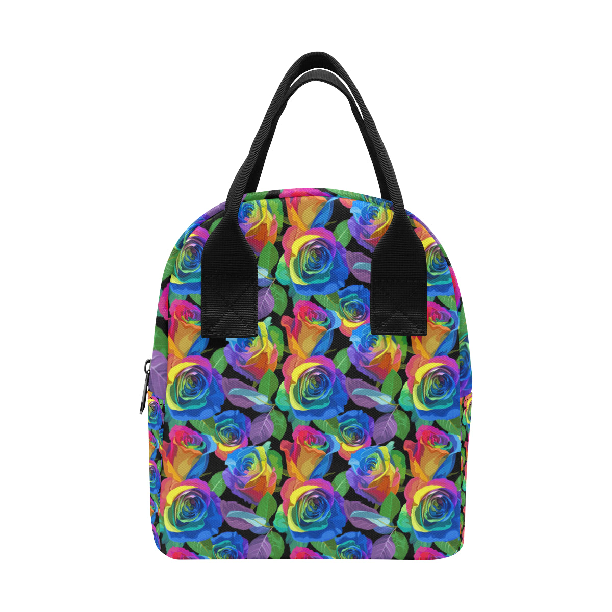 Rose Pattern Print Design RO02 Insulated Lunch Bag