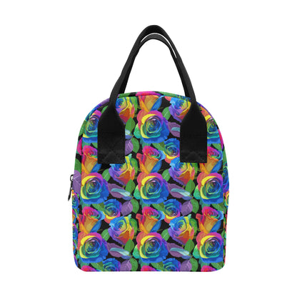 Rose Pattern Print Design RO02 Insulated Lunch Bag