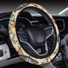 Butterfly Pattern Print Design 04 Steering Wheel Cover with Elastic Edge