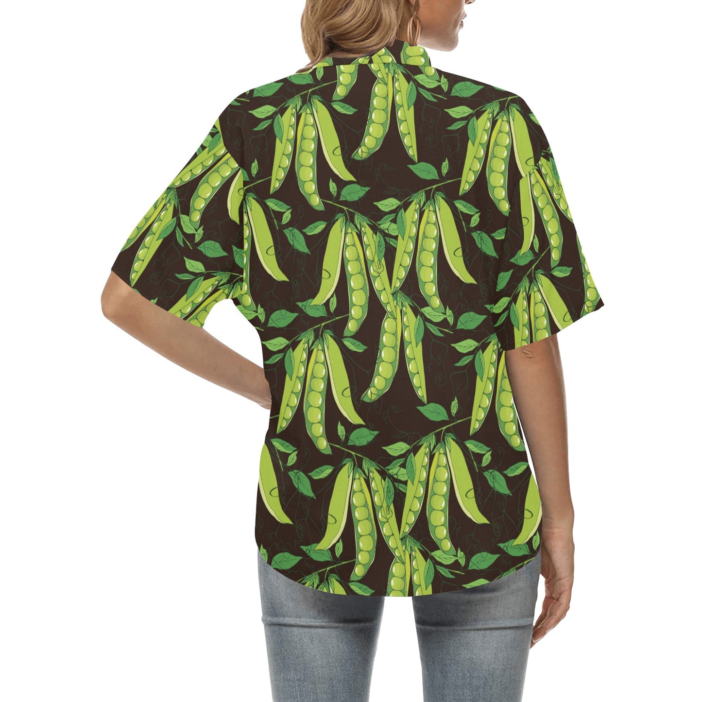 Peas Pattern Print Design A03 Women's Hawaiian Shirt