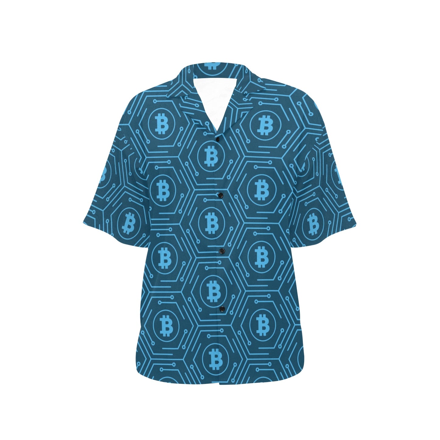 Cryptocurrency Pattern Print Design 04 Women's Hawaiian Shirt