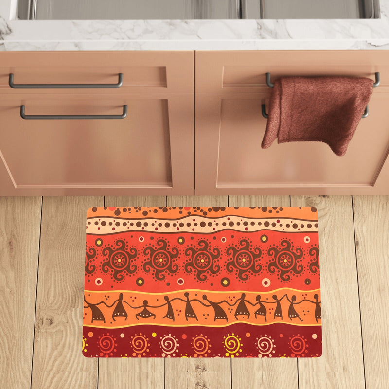 African Pattern Print Design 04 Kitchen Mat