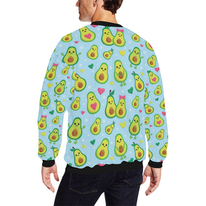 Avocado Pattern Print Design AC09 Men Long Sleeve Sweatshirt