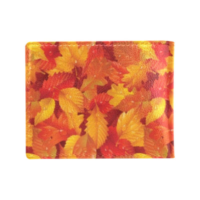 Elm Leave Autum Print Pattern Men's ID Card Wallet