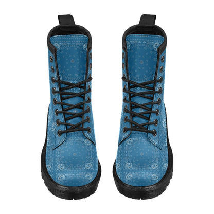 Bandana Blue Print Design LKS301 Women's Boots
