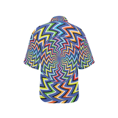 Optical illusion Pattern Print Design A02 Women's Hawaiian Shirt