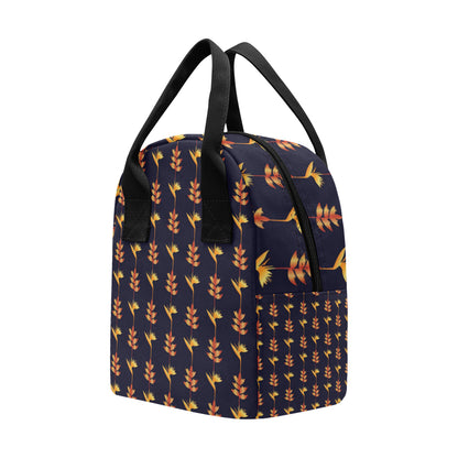 Heliconia Pattern Print Design HL06 Insulated Lunch Bag