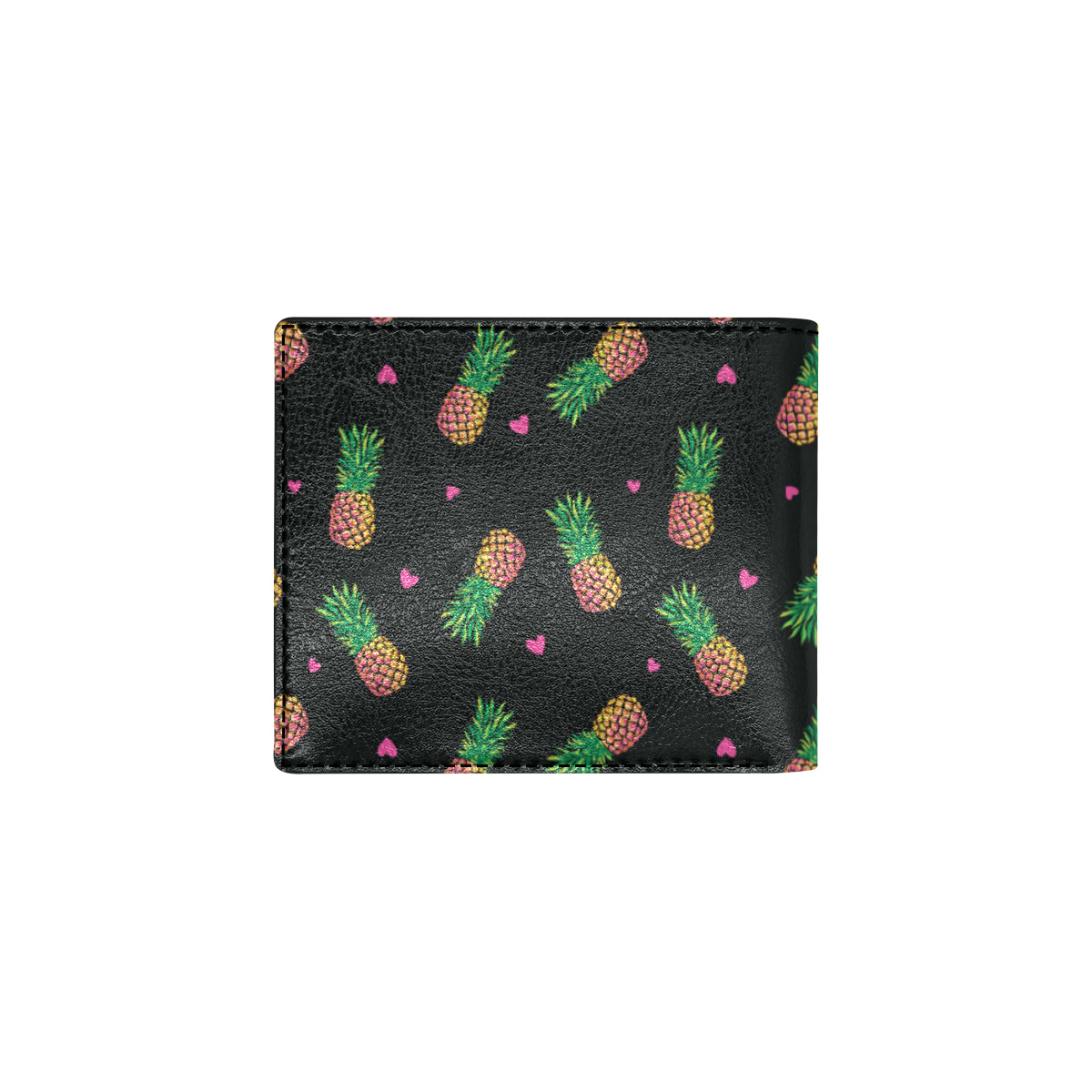 Neon Pineapple Pattern Print Design A04 Men's ID Card Wallet