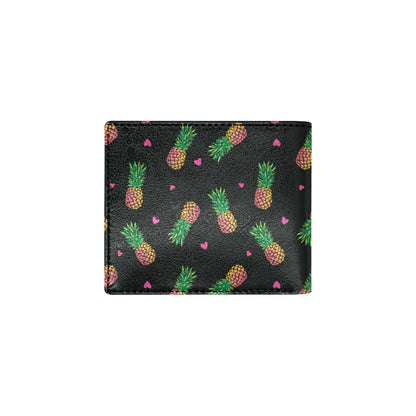 Neon Pineapple Pattern Print Design A04 Men's ID Card Wallet