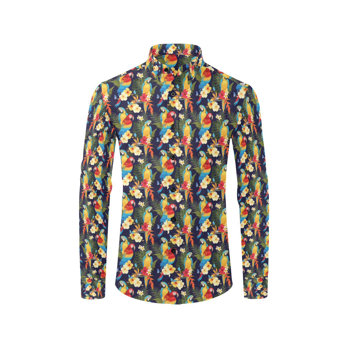 Parrot Themed Design Men's Long Sleeve Shirt