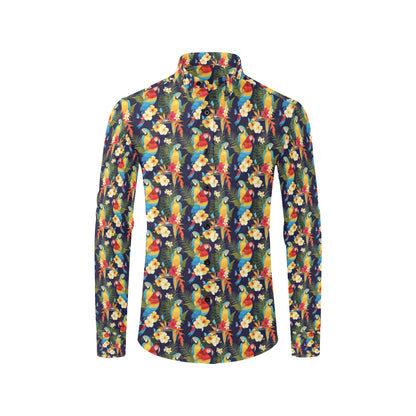 Parrot Themed Design Men's Long Sleeve Shirt
