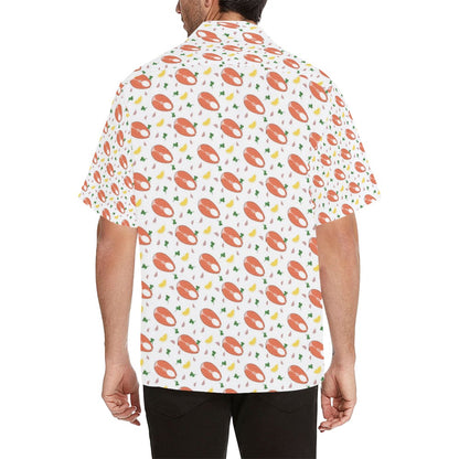 Salmon Steak Print Design LKS303 Men's Hawaiian Shirt