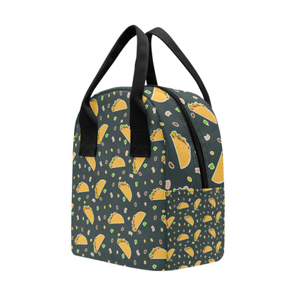 Taco Pattern Print Design TC02 Insulated Lunch Bag