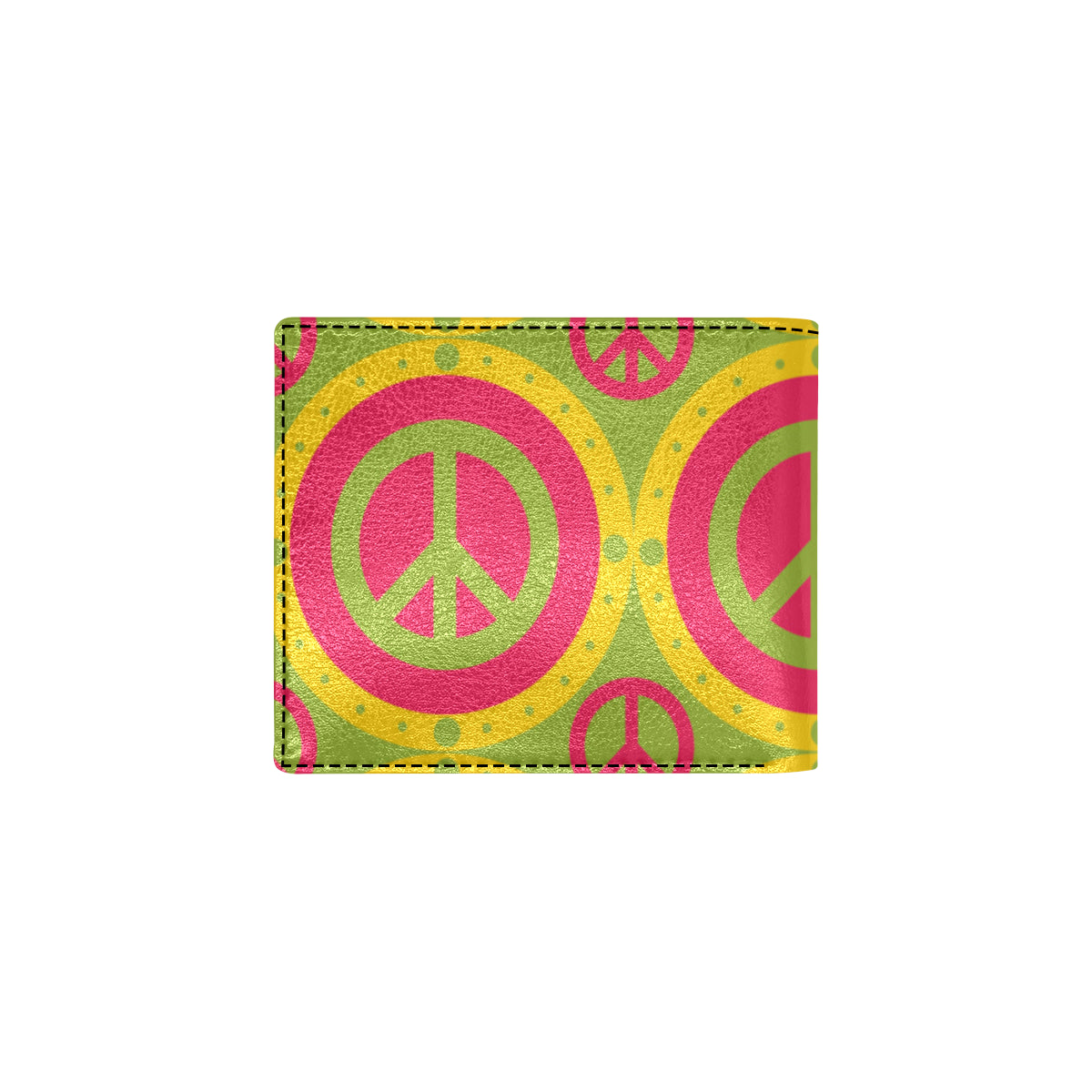 Peace Sign Pattern Print Design A01 Men's ID Card Wallet