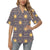 Celestial Gold Sun Face Women's Hawaiian Shirt