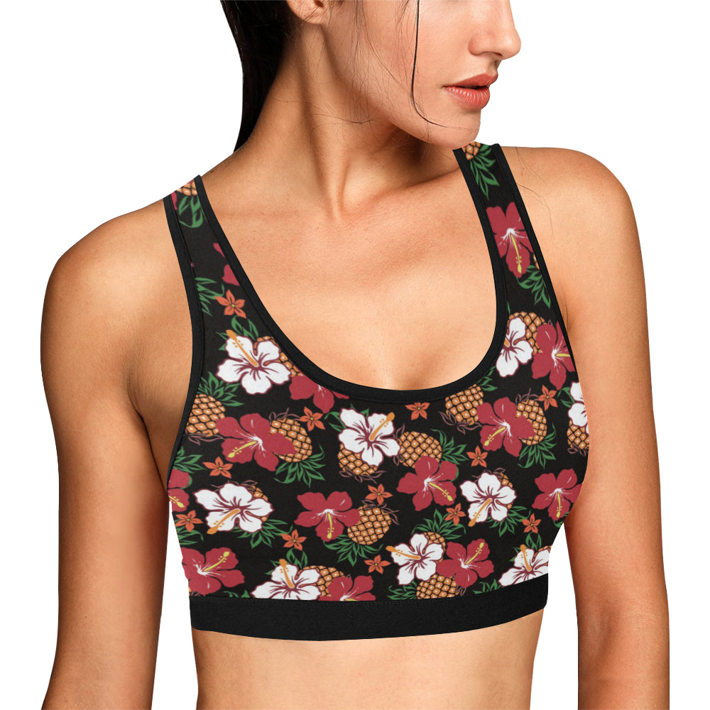 Hawaiian Themed Pattern Print Design H013 Sports Bra