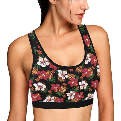 Hawaiian Themed Pattern Print Design H013 Sports Bra