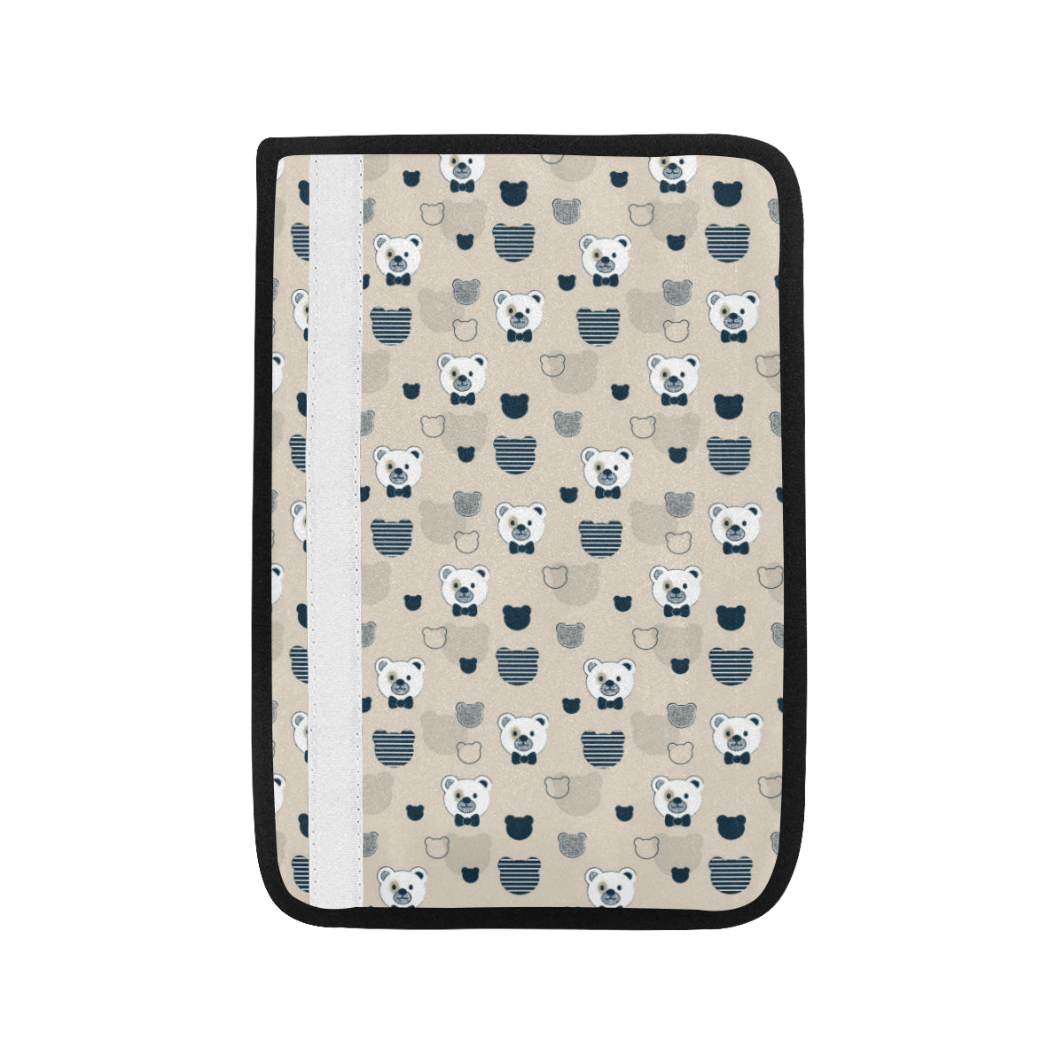 Bear Pattern Print Design 05 Car Seat Belt Cover