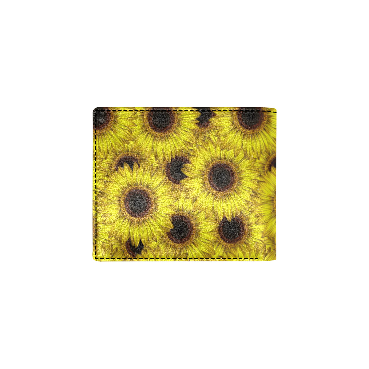 Sunflower Pattern Print Design SF011 Men's ID Card Wallet