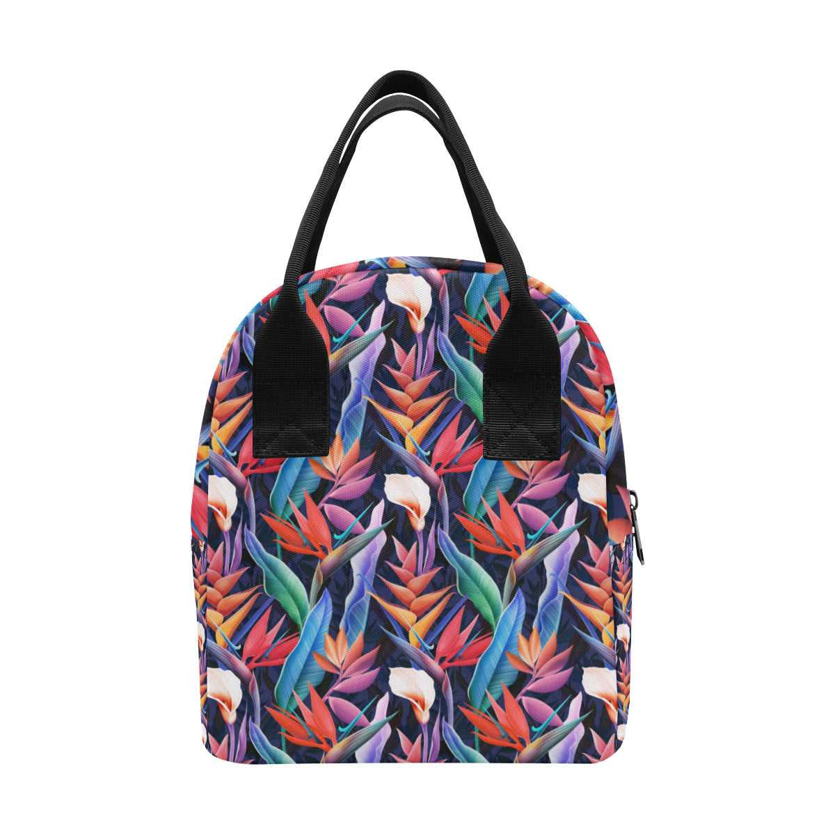 Tropical Flower Pattern Print Design TF023 Insulated Lunch Bag