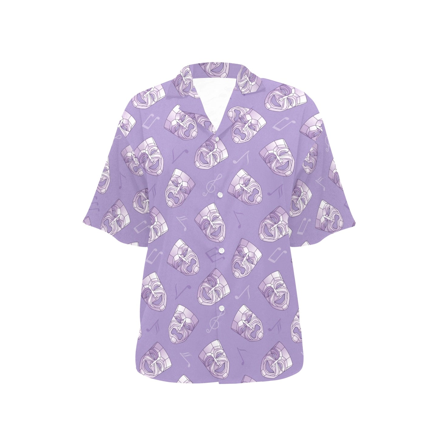 Acting Mask Pattern Print Design 05 Women's Hawaiian Shirt