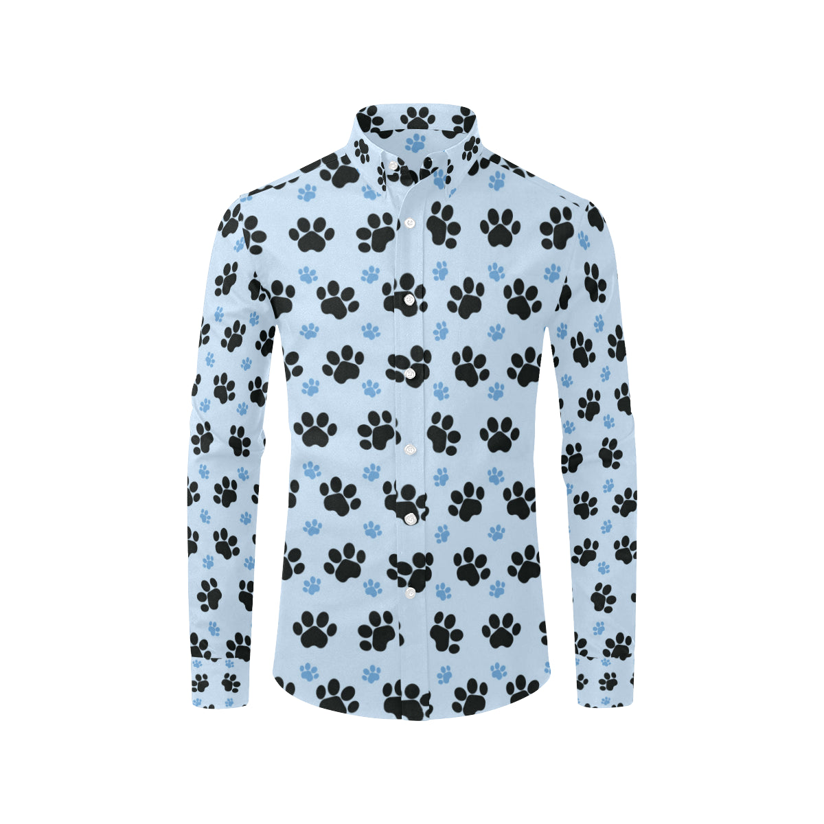 Paw Pattern Print Design A04 Men's Long Sleeve Shirt