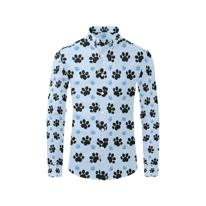 Paw Pattern Print Design A04 Men's Long Sleeve Shirt
