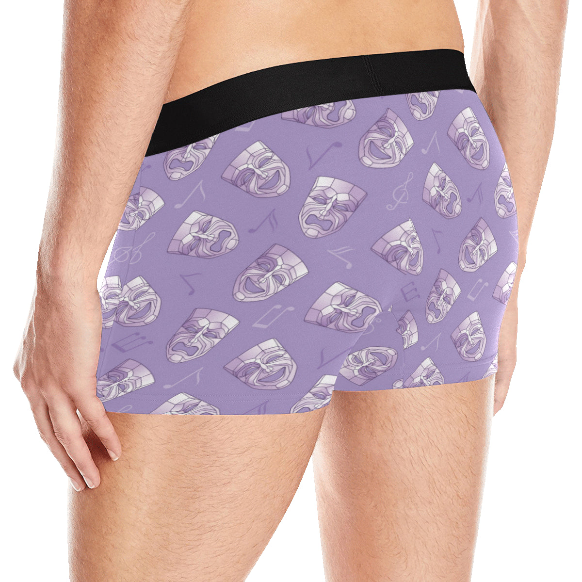 Acting Mask Pattern Print Design 05 Men's Boxer Briefs