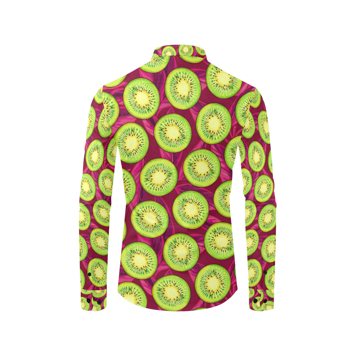Kiwi Pattern Print Design KW05 Men's Long Sleeve Shirt