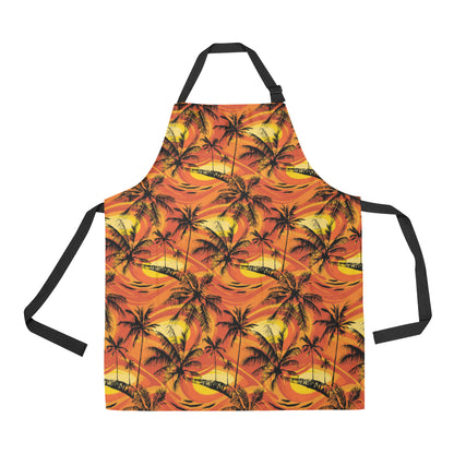 Palm Tree Pattern Print Design A02 Apron with Pocket