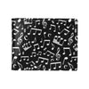 Music Note Black white Themed Print Men's ID Card Wallet