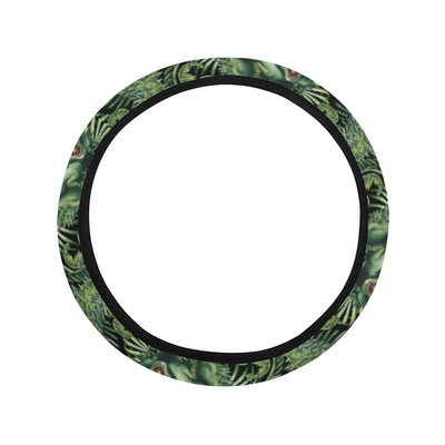 Dinosaur T Rex Print Pattern Steering Wheel Cover with Elastic Edge