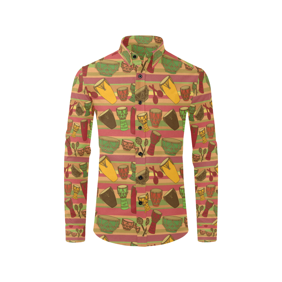 Percussion Pattern Print Design 01 Men's Long Sleeve Shirt