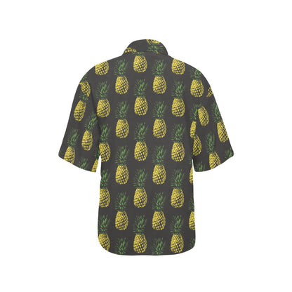 Gold Pineapple Women's Hawaiian Shirt