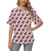 Chihuahua Pink Print Pattern Women's Hawaiian Shirt