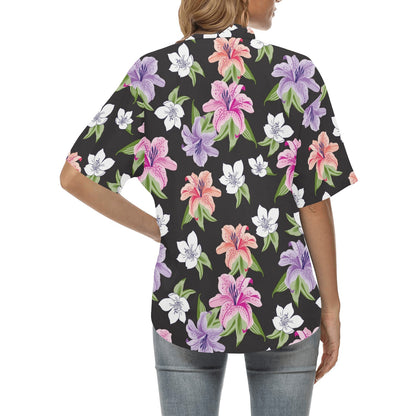 Lily Pattern Print Design LY02 Women's Hawaiian Shirt