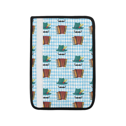 Accordion Mustache Pattern Print Design 01 Car Seat Belt Cover