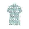 Goose Pattern Print Design 02 Men's Short Sleeve Button Up Shirt