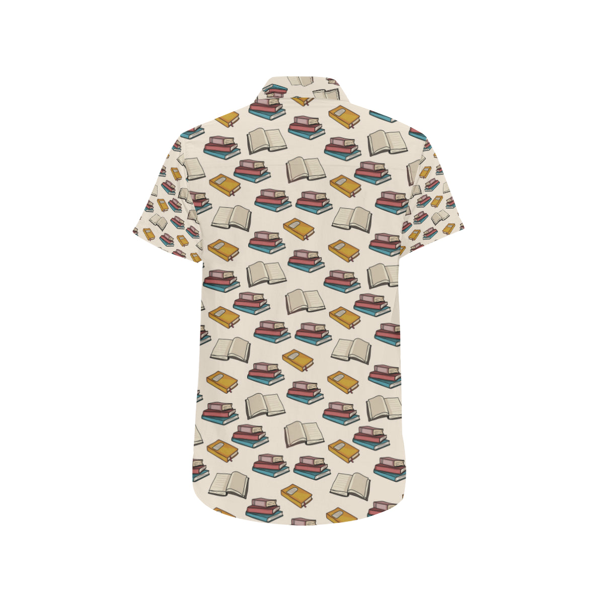 Book Pattern Print Design 04 Men's Short Sleeve Button Up Shirt