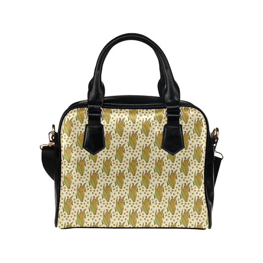 Corn Pattern Print Design 01 Shoulder Handbag
