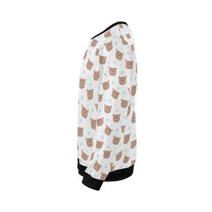 Bear Pattern Print Design BE02 Men Long Sleeve Sweatshirt
