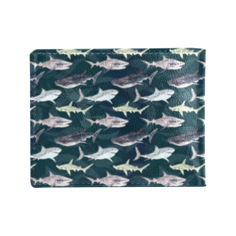 Shark Pattern Print Men's ID Card Wallet