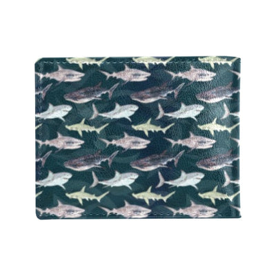 Shark Pattern Print Men's ID Card Wallet